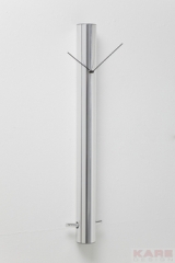 Часы настенные Cylinder, 6х65х6 см. Алюминий, Полистирол, Серебряный