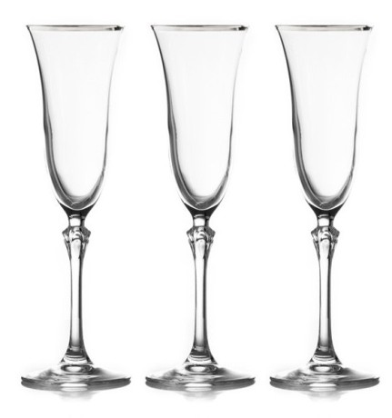 Набор бокалов для шампанского, Gemma платина, 0,15 л. 6 шт. Le Stelle