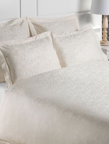 Пододеяльник "FLORENCE" сатин-жаккард, 150х210 см. экрю, BOVI