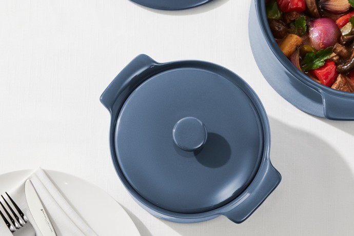 Кастрюля, 1,3 л, с крышкой, фарфор P, синяя, Indulgence, Maxwell & Williams