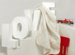 Одеяло всесезонное для детей до 3 лет "Забавная овечка" 100х150, с овечьей шерстью, Natures