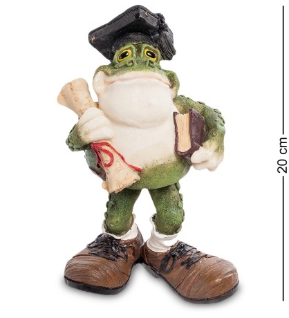 FG-6323-XC Фигура-болванчик Лягушка "Бакалавр Фрогги" (Sealmark)