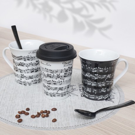 Кружка на вынос с крышкой "Либретто Вивальди", 380 мл. белый Koenitz