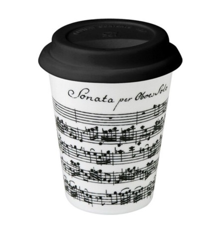 Кружка на вынос с крышкой "Либретто Вивальди", 380 мл. белый Koenitz