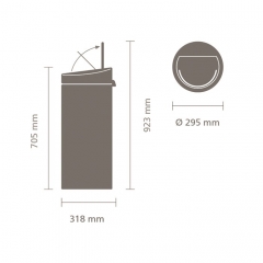 Мусорный бак Touch Bin New (30 л), Стальной матовый Brabantia