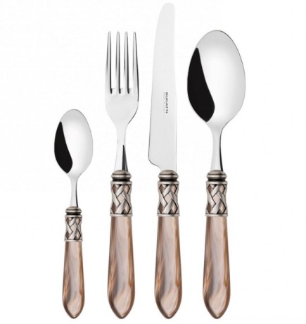 Набор из 24 столовых приборов ALADDIN (хром-оникс-состаренное серебро) в упаковке Compact Bugatti