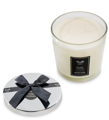 KV-17 Свеча в стекле с крышкой "Японский лимон юзу"