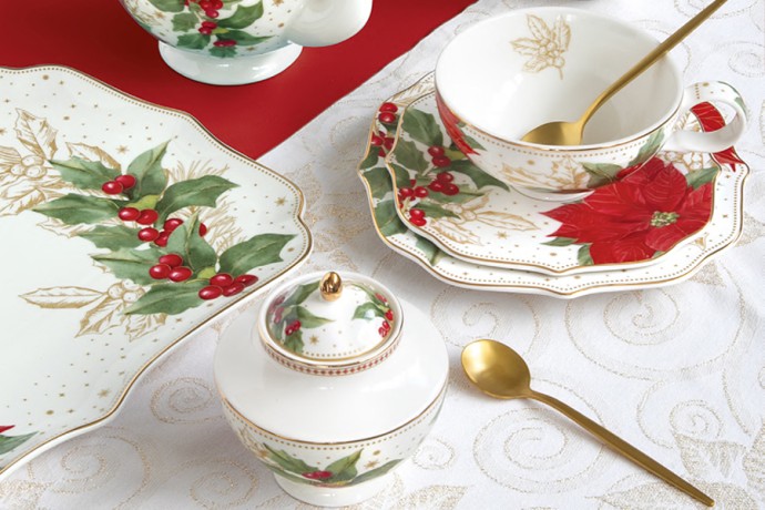 Сахарница Пуансеттия и ягоды, 0,25 л. Easy Life