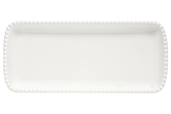 Блюдо прямоугольное Tiffany, белое, 36х16 см. Easy Life