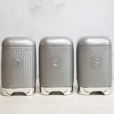 Набор емкостей для хранения 3 шт. Textured Grey Kitchen Craft