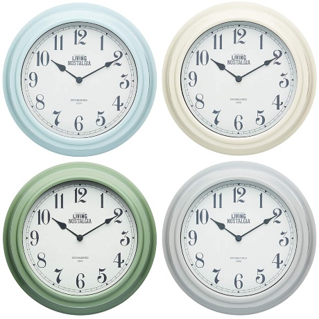 Часы настенные Living Nostalgia blue, 25x8 см. Kitchen Craft