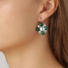 Серьги BATTI SS EMERALD GREEN Dyrberg Kern