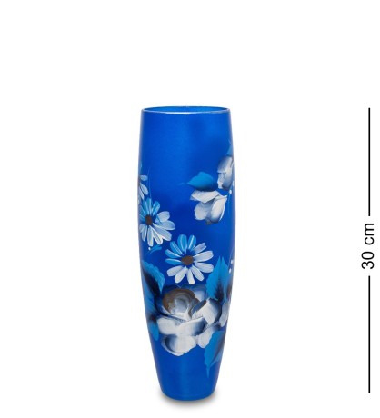 VZ-556 Ваза стеклянная "Жостово" h-300 (бочонок)