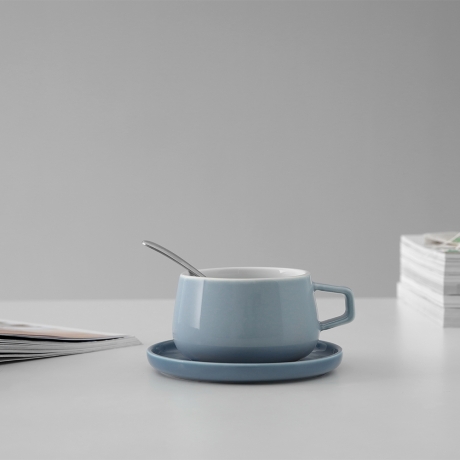 Чайная чашка с блюдцем, 300 мл. голубой, Ella Viva Scandinavia