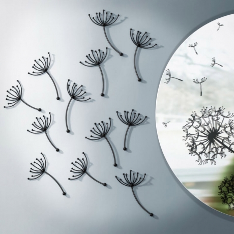 Декор для стен Pluff 9 элементов, черный, Umbra