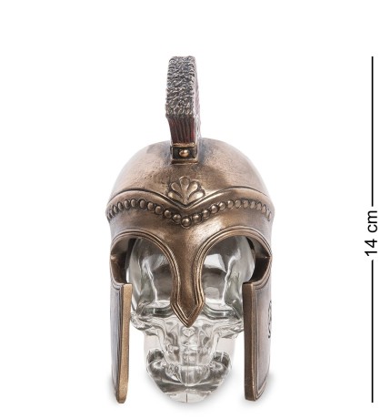 WS-1027 Флакон "Спартанский шлем на стеклянном черепе"