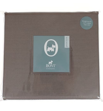 Простыня прямая (PB), перкаль, 240x280см. умбра, BOVI