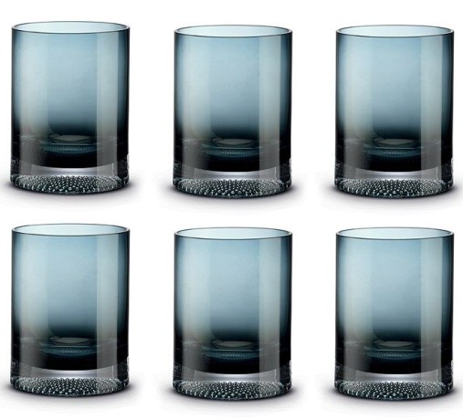 Набор стаканов для виски Fun Classy, тёмно-синий, 0,35 л. 6 шт. Pozzi Milano 1876
