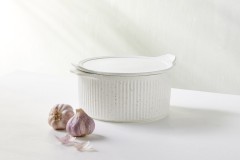 Кастрюля, 3 л, с крышкой, фарфор P, круглая, молочная, в крапинку, Speckle, Maxwell &amp; Williams