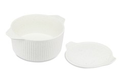 Кастрюля, 3 л, с крышкой, фарфор P, круглая, молочная, в крапинку, Speckle, Maxwell &amp; Williams