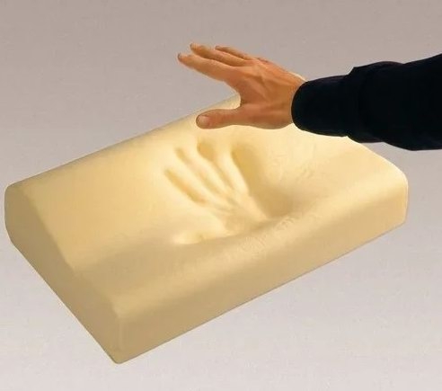 Подушка с анатомическим эффектом "Заботливый сон" 50х68 см. в съемном чехле - гусиный пух, Natures