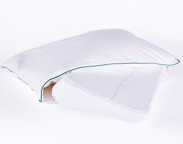 Подушка с анатомическим эффектом "Заботливый сон" 50х68 см. в съемном чехле - гусиный пух, Natures