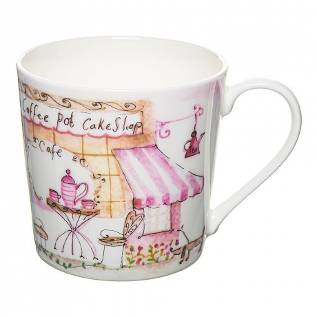 Кружка Уличное кафе - розовое чаепитие, 415 мл. Rose of England