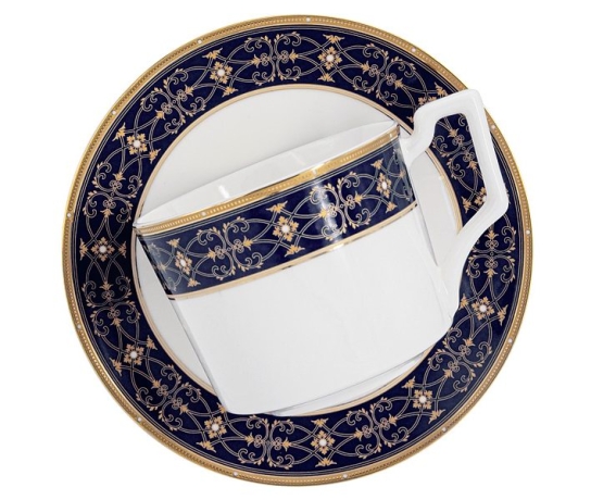 Чашка с блюдцем Офелия кобальт, 0,3 л. Emily