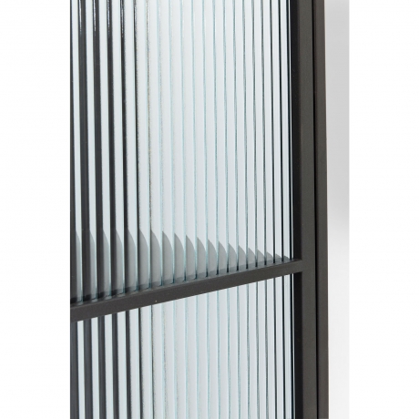 Шкаф-витрина La Gomera, коллекция "Ла Гомера" 72*120*38, МДФ, Сталь, Стекло, Черный