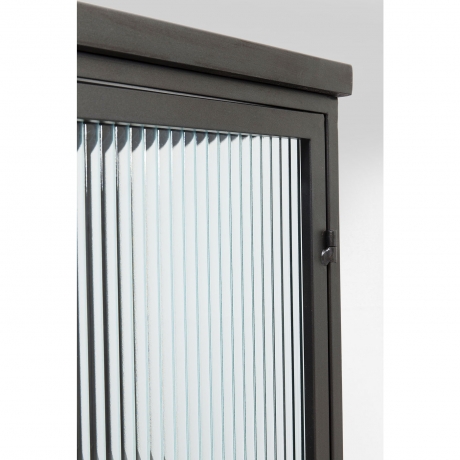 Шкаф-витрина La Gomera, коллекция "Ла Гомера" 72*120*38, МДФ, Сталь, Стекло, Черный