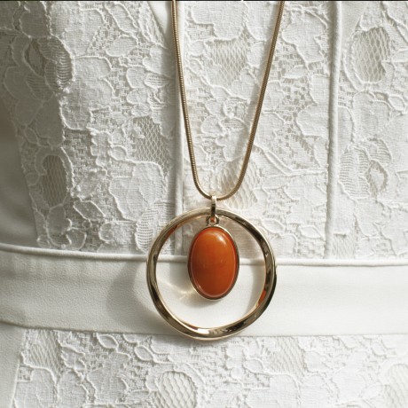 Колье ORANGE OPAL