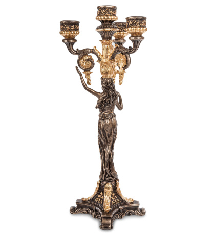 WS-689/ 2 Канделябр в древнеримском стиле "Девушка"