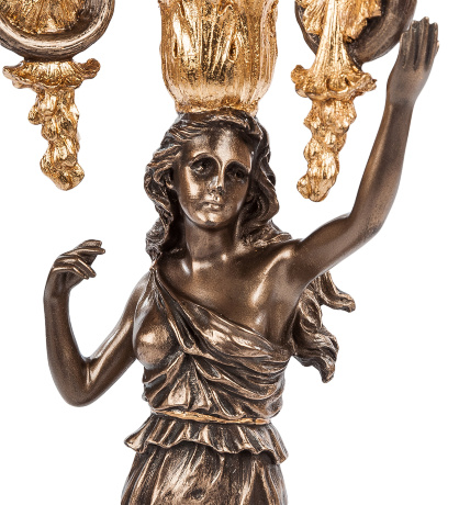 WS-689/ 2 Канделябр в древнеримском стиле "Девушка"