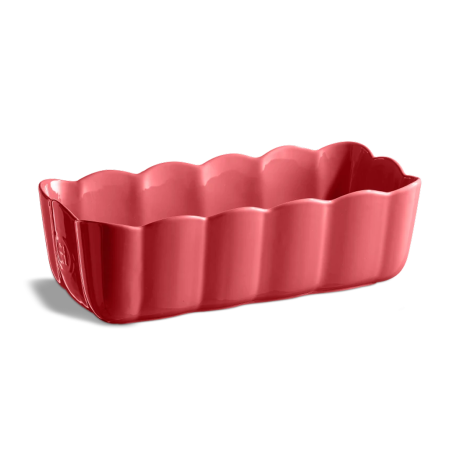 Форма для выпечки прямоугольная с волнистыми бортами, 28,5х13 см. цвет: розовый, Мадлен Emile Henry