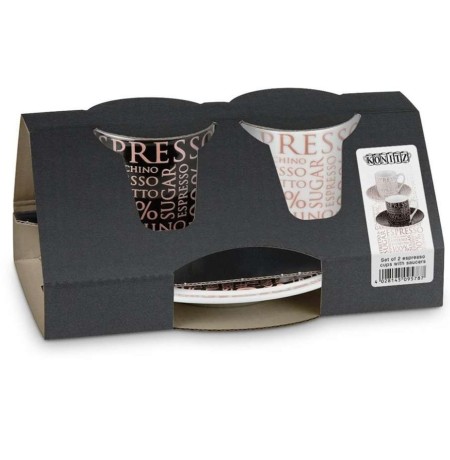 Набор из 2 кофейных кружек эспрессо "100 % Кофе" Koenitz