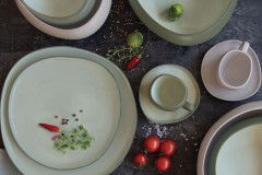 Тарелка закусочная Organica, зелёная, 22 см. Easy Life