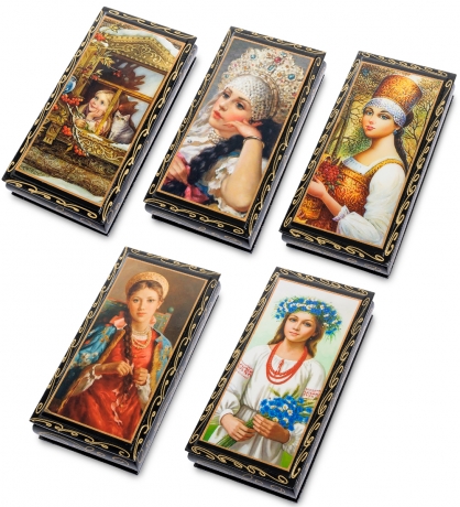 ШК-11/ 5-A Шкатулка-купюрница в технике декупаж (8х17х4)