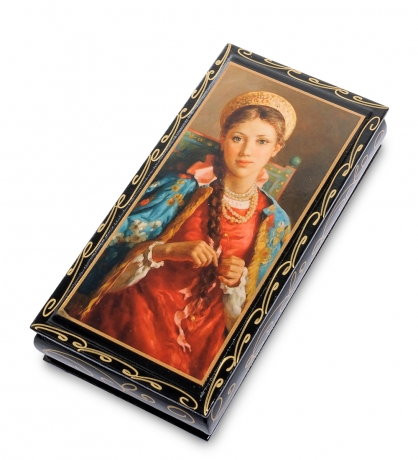 ШК-11/ 5-A Шкатулка-купюрница в технике декупаж (8х17х4)