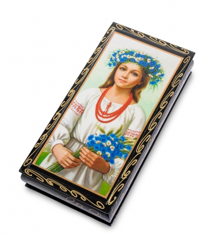 ШК-11/ 5-A Шкатулка-купюрница в технике декупаж (8х17х4)