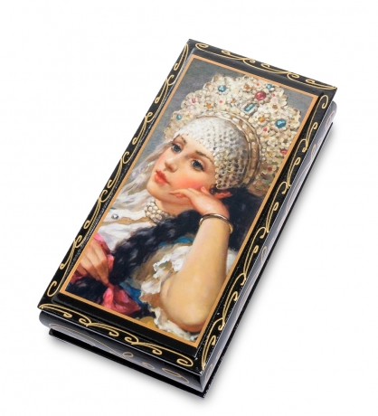 ШК-11/ 5-A Шкатулка-купюрница в технике декупаж (8х17х4)