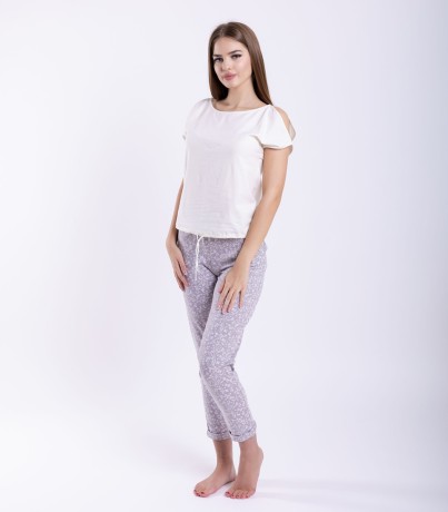 Пижама женская 5310/16, р.084, рост 170, молочный комб. (Serge)