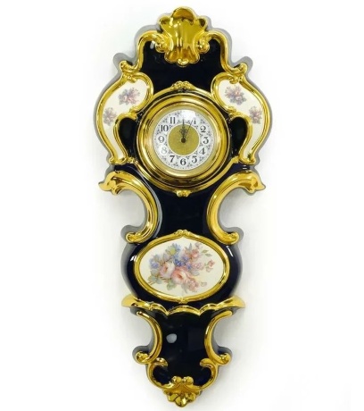 Часы настенные, 33х75 см. AMANTE BLU, керамика