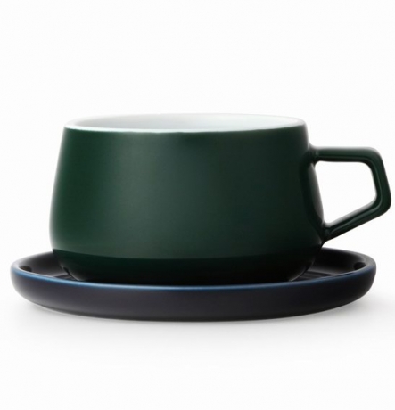 Чайная чашка с блюдцем, 300 мл. зеленый, Ella Viva Scandinavia