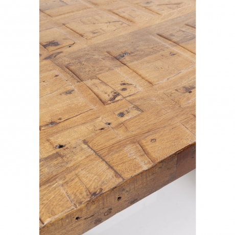 Стол обеденный Wild Thing, коллекция "Дикая вещь" 200*76*90, Сталь, Восстановленная древесина, Коричневый