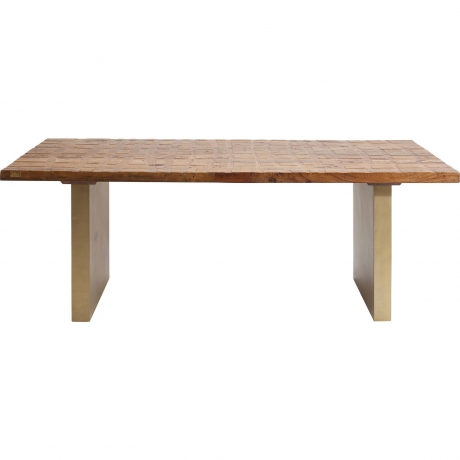 Стол обеденный Wild Thing, коллекция "Дикая вещь" 200*76*90, Сталь, Восстановленная древесина, Коричневый