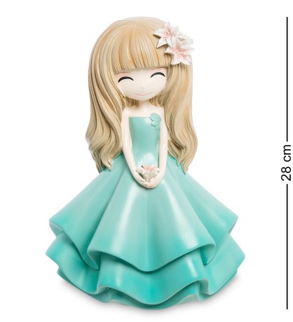 MF- 10 Копилка средняя "Девочка в голубом платье"