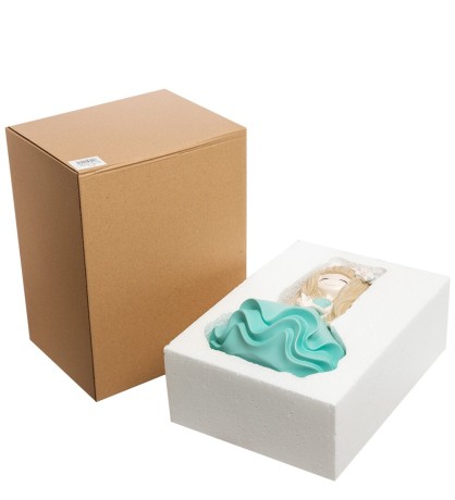 MF- 10 Копилка средняя "Девочка в голубом платье"