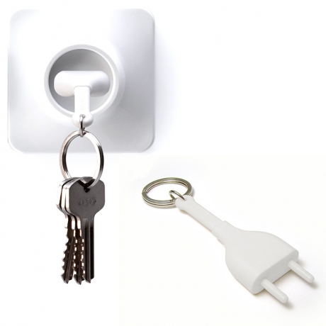 Брелок+держатель для ключа Unplug белый