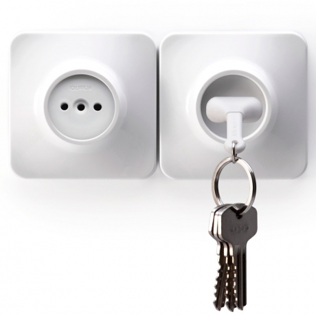 Брелок+держатель для ключа Unplug белый