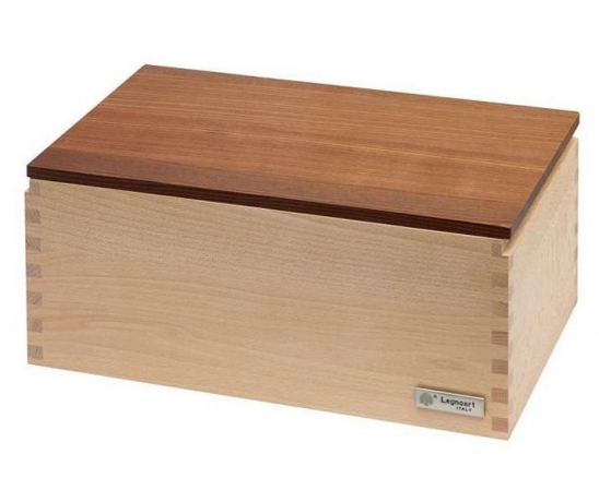 Хлебница Legnoart с крышкой/доской для нарезки хлеба CRISPY, ясень